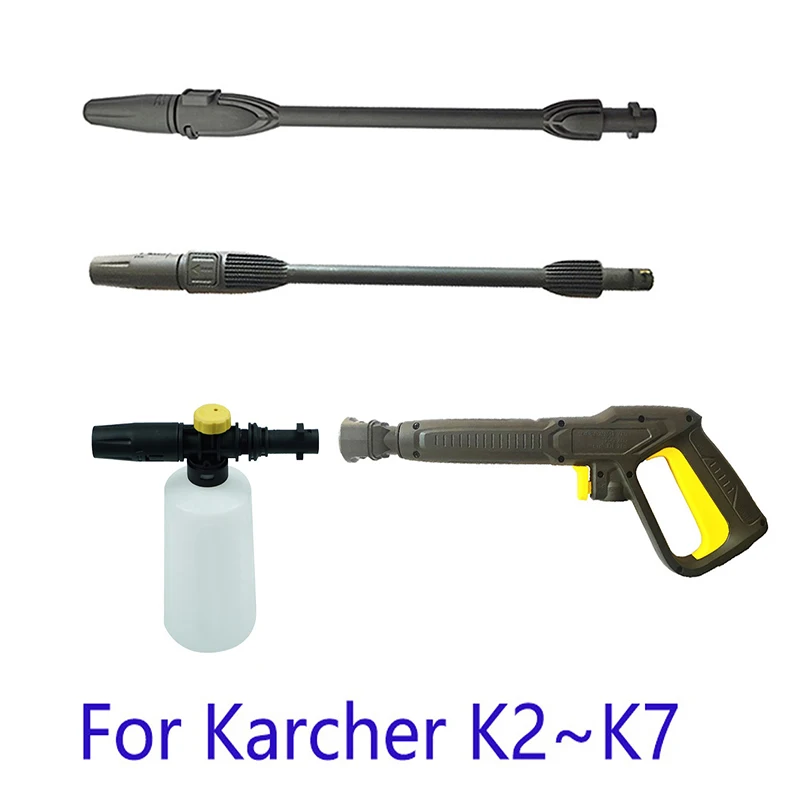 

For Karcher k2k3k4k5k6k7 High Pressure Power Washer Spray Nozzle Adjustable Snow Foam Lance / 5/10M Jet Hose,47CMRotating Turb