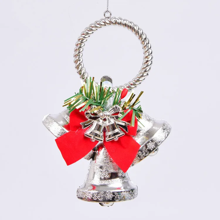 Merry Christmas Tree Decoration Plastic Ornaments Christmas Hanging Ornaments Christmas Bells Ornaments Xmas Tree Bells Decor