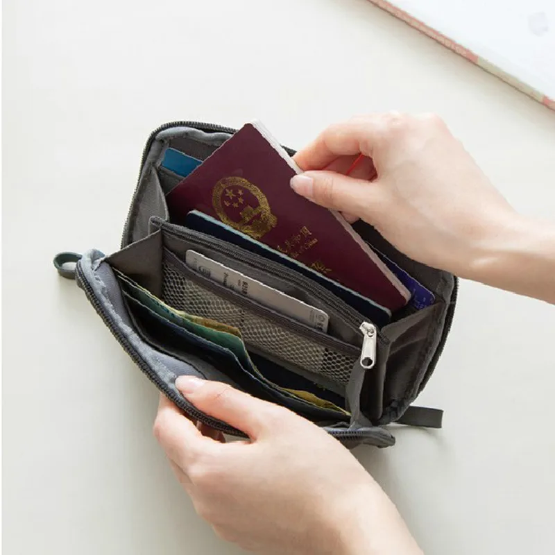 Дорожная сумка для паспорта, Женская многофункциональная папка для паспорта, зажим для билетов, кошелек для кредитных карт, дорожная сумка-Органайзер