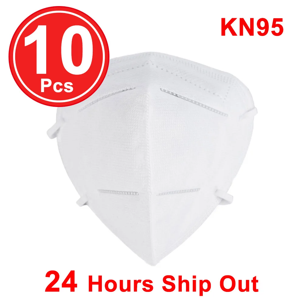 

10Pcs N95 Masks Disposable Protective Mask Safety Mouth Face Mask In Stock Ship Within 24h