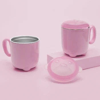 

Baby Drinkware Feeding Bottles Kids Children Milk Cup Cartoon Creative Drink Water Drinkware Juice Cup Stainless Steel Cup