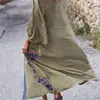 2022 Army Green Bohemian Embroidered Front Open Long Women Tops Blouse Sexy Summer Beach Wear Kimono Cardigan Robe Shirts N882 ► Photo 3/6