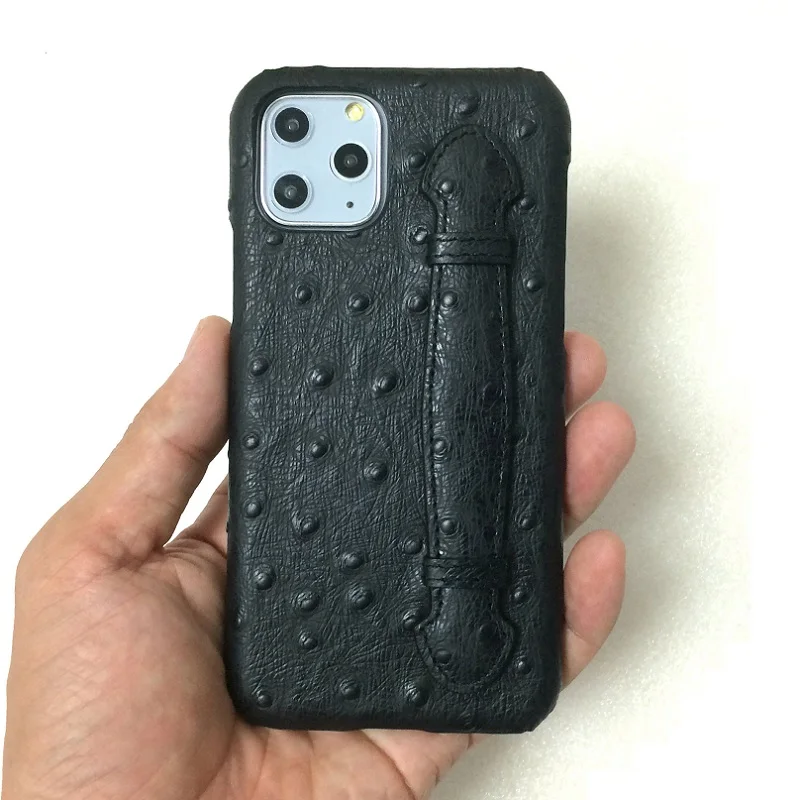 Ультра тонкий чехол из натуральной кожи для iPhone 11 Pro 11Pro, Роскошный милый страусиный ремешок, держатель, тонкий жесткий чехол, чехол s