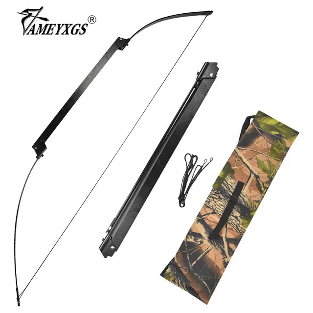  US $55.42 Aluminum Alloy 40lbs Archery Straight Portable Folding Hunting Fishing Beginner 