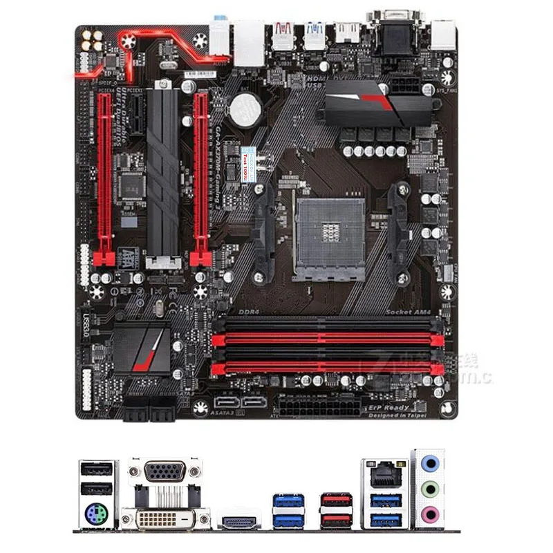 Материнская плата для Gigabyte GA AX370M-Gaming 3 б/у десктопная материнская USB3.0 M.2 Nvme SSD AM4 DDR4