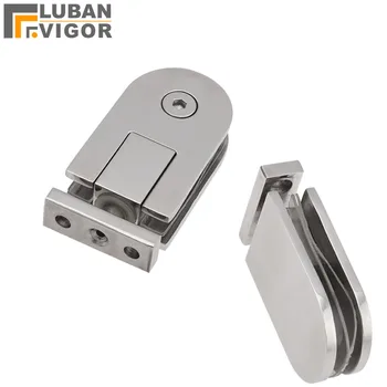 

304 stainless steel 360 degree rotating hinge,clamp Bathroom glass door Upper and lower clamp,glass door shaft,bathroom hardware