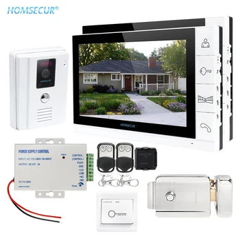 

HOMSECUR 9" Video Door Intercom System 700TVL Outdoor Camera IR Night Vision Fail Secure Electric Rim Lock with Keys Included
