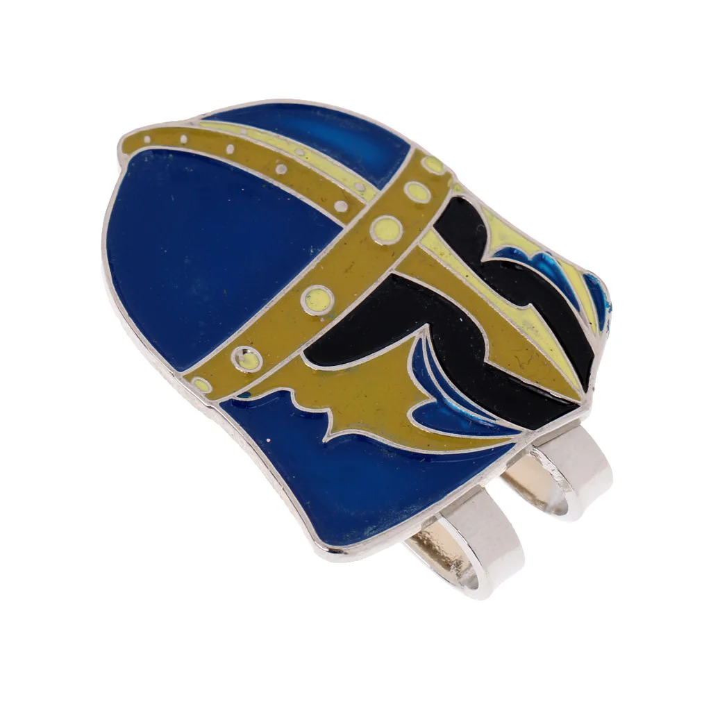 Vintage Helmet Alloy Golf Ball Marker with Magnetic Hat Clip Golf Accessory
