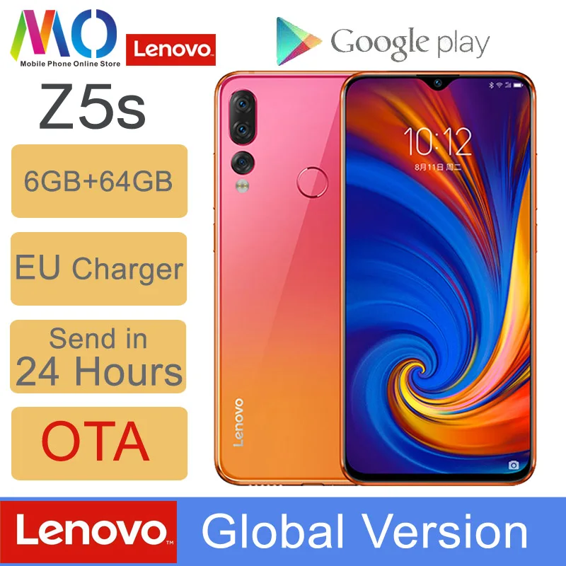 Глобальная версия Lenovo Z5s Смартфон Android 9 0 6G 64G Тройная задняя камера Восьмиядерный