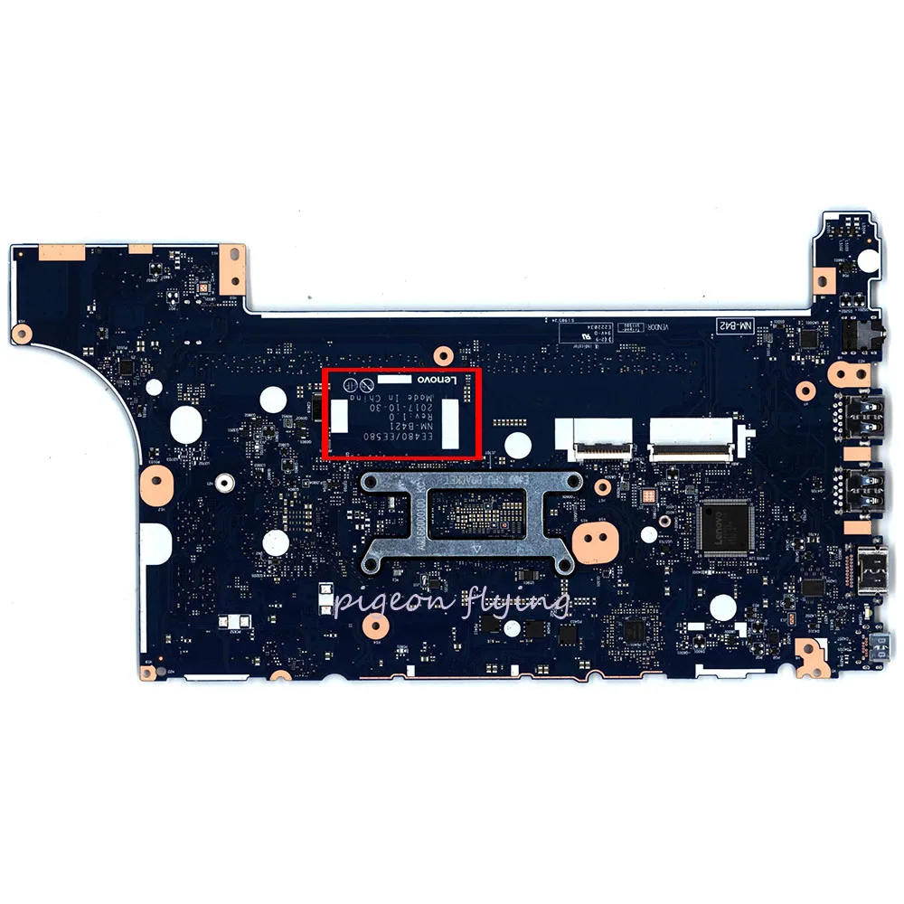 Finest  E480 motherboard Mainboard for Thinkpad laptop 20KN 20KQ EE480/EE580 NM-B421 CPU:I3-7130U DDR4 FRU 