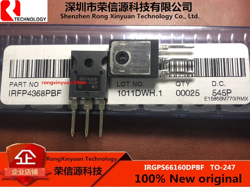 100% Новый оригинальный IRFP4368PBF IRFP4368 HEXFET®Power MOSFET TO 247AC 75V 350A 195A high ток