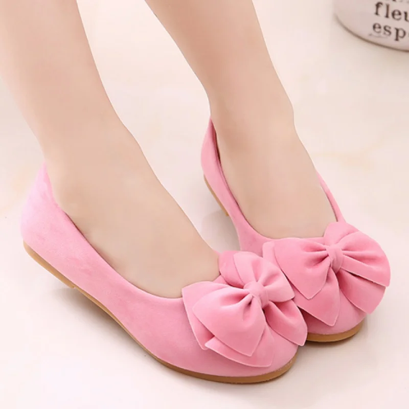 Candy Color Children Shoes Girls Princess Shoes Fashion Girls Slip on Shoes With Bow 1-12 years old Lady shoes children's shoes for adults