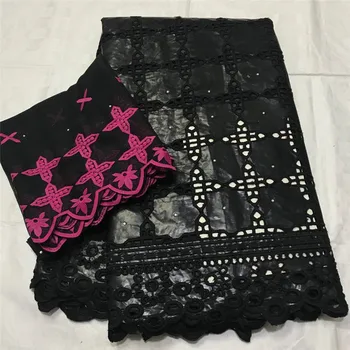 

bazin riche getzner 2020 new design cotton swiss lace bazin riche fabric tissu african bazin lace with embroidery lace 5+2yards