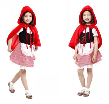 

Little Red Riding Hood Cosplay Dress Drama Performance Dresses Role Play Party Performance Disfraz Halloween Costume for Kids