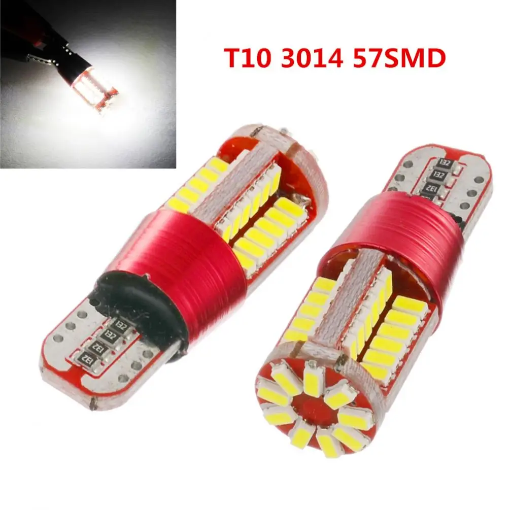 2шт Canbus 5 7 W W5W светодиодный T15 T10 светильник 57SMD 12В без ошибок Автомобильный для