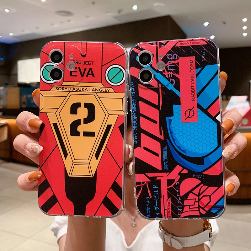 New Evangelion Phone Case Anime Eva 01 02 For Iphone 6 6s 12 11 13pro Max 7 8plus X Xs Cartoon Anti Fall Fashion Matt Back Cover Animation Derivatives Peripheral Products Aliexpress