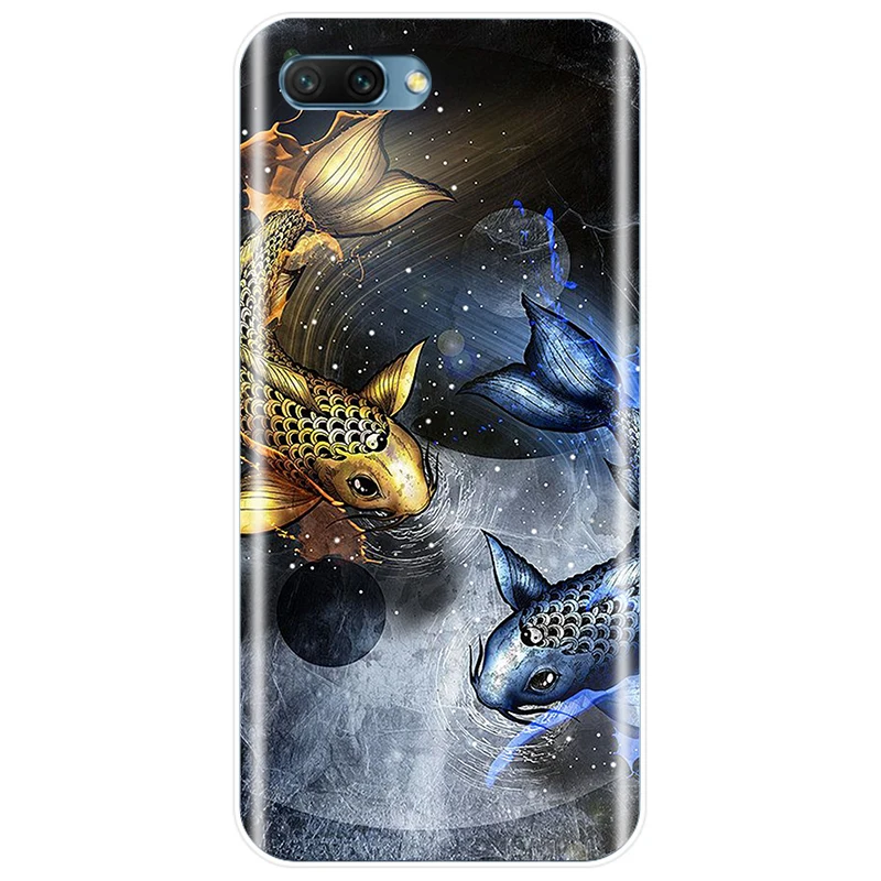 Чехол для телефона Yin Yang Koi Fish из мягкого силикона ТПУ Huawei Honor 8 8C 9 10 NOTE10 lite MATE 7 20