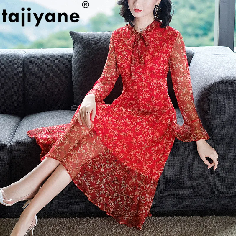 100% натуральное шелковое платье весенне летнее женская одежда 2020 элегантное