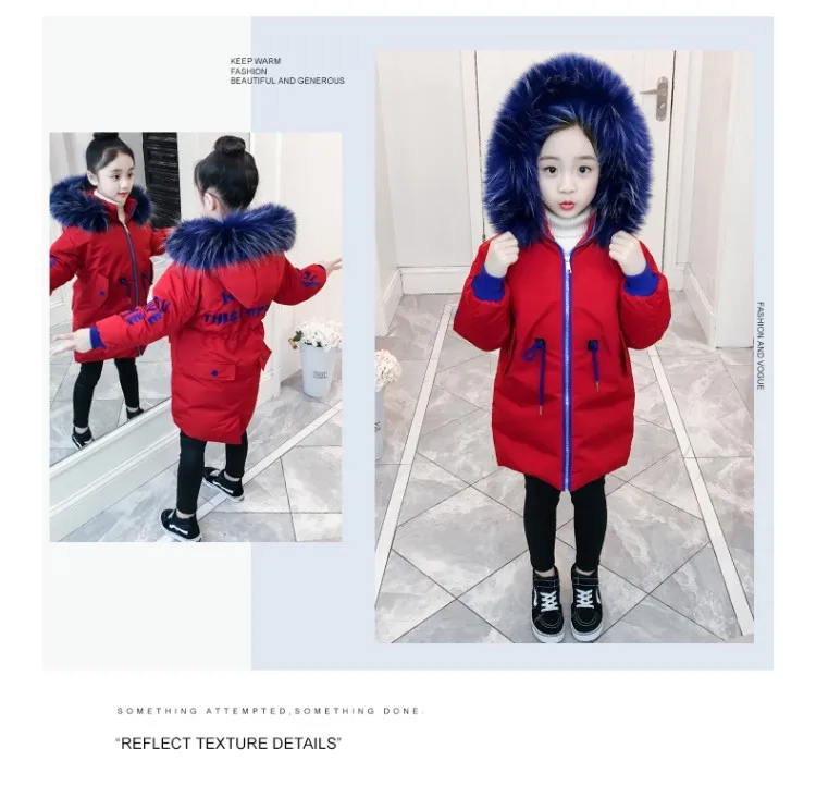 От 4 до 10 лет, Модное теплое зимнее пальто с капюшоном для девочек, парка, куртка на подкладке из хлопка, верхняя одежда на молнии
