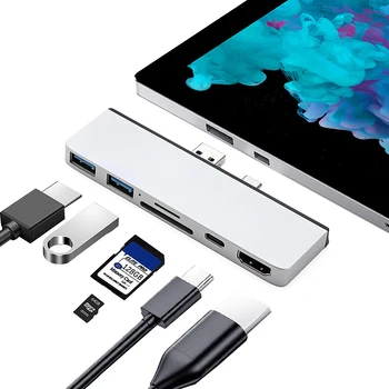 

Aluminum Alloy Laptop Accessories Microsoft Converter HDMI4K Docking Station For Surface Pro 7