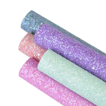 

HSDCraft 20*34cm A4 New Ceramics Glitter Fabric Chunky Synthetic Leather for diy