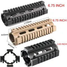 3,9" 6,75" Длина карабина 2 шт падение в Quad Rail регулируя системы Черный загар Охота Тактический AR-15 M16 прицел падение-в