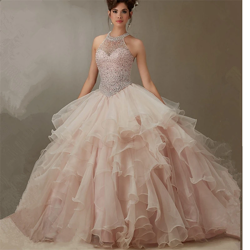 

Custom-made Girl Quinceanera Dress Vestidos de 15 anos Lace Appliques Tulle Ball Gowns Formal Party Dress 2019