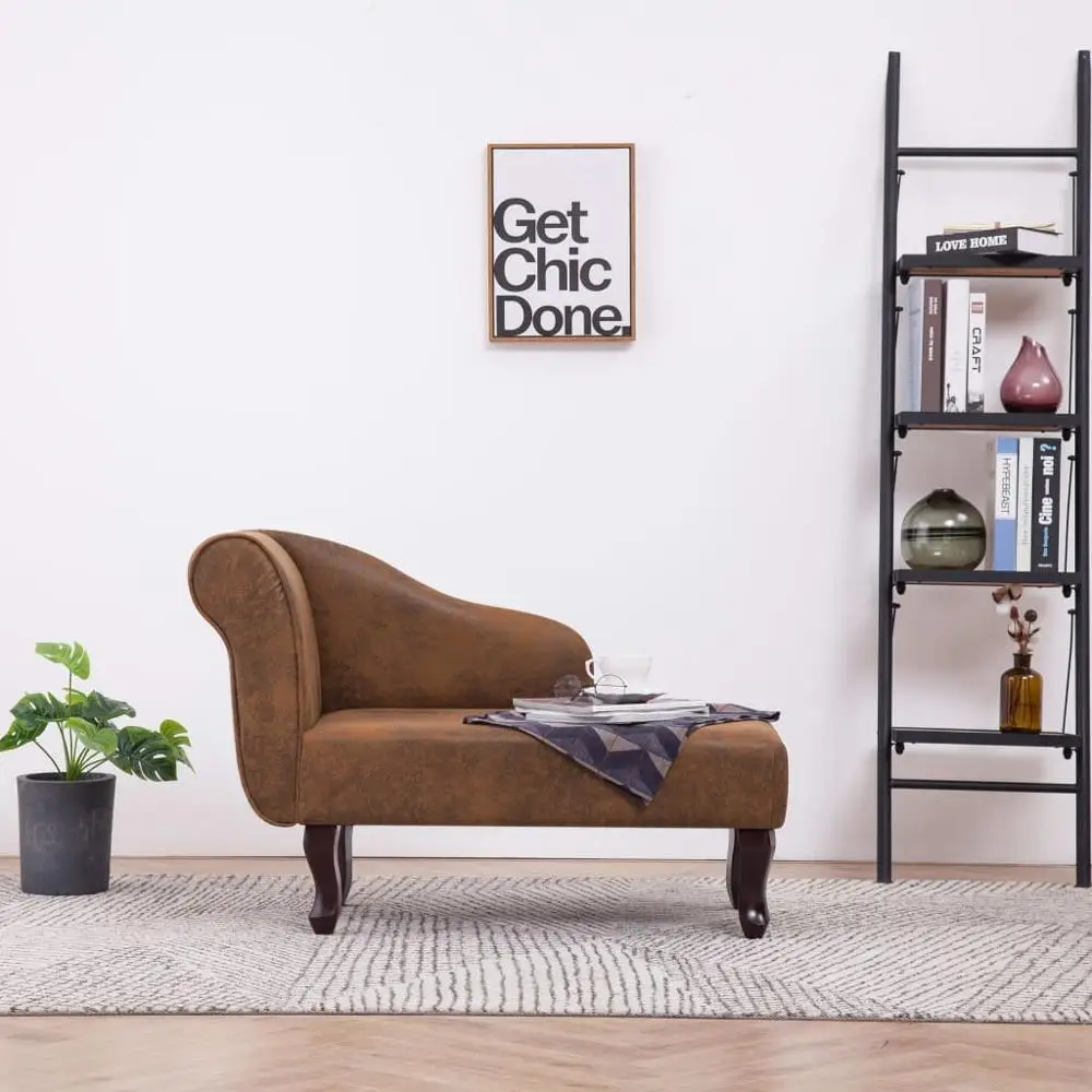 

Modern Sofa Brown Lounge Chair Luxury Sofa with Armrest Leatherette Sofa for Living Room Elegant Majestic Design Padded Seat