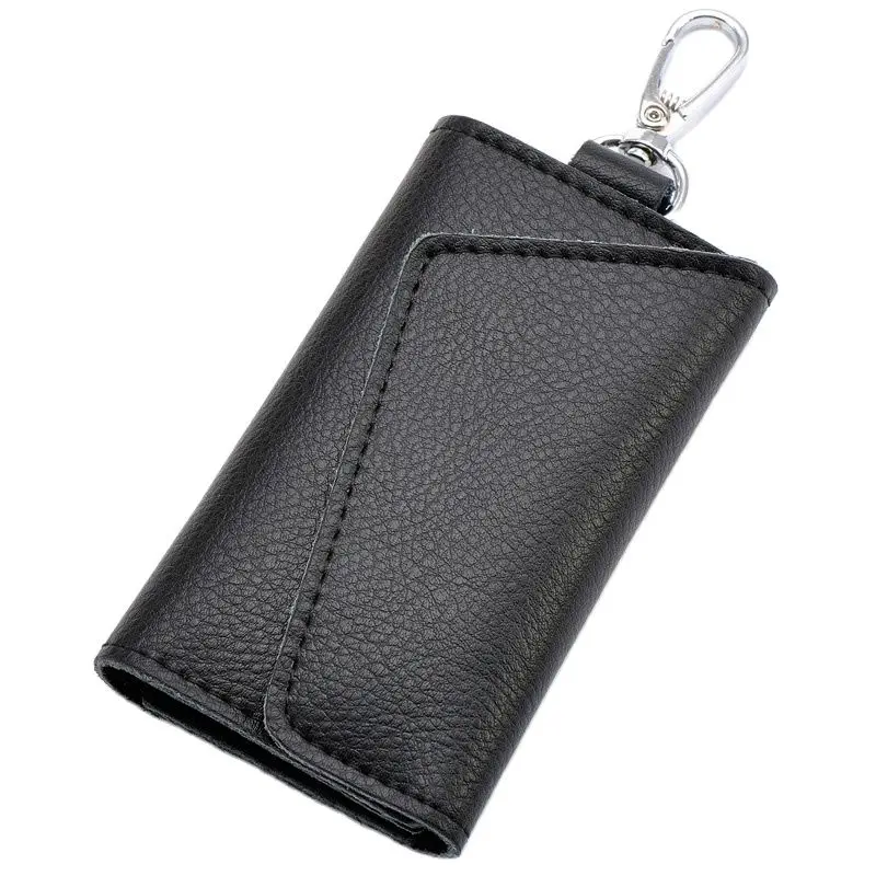 Real Leather Key Holder Men Women Keychain Organizer Waist Hanging Pouch Mini Purse Card Bag IC Card Wallet Housekeeper Key Case Key Case Key Holder Key Organizer Key Purse Card Case Holder