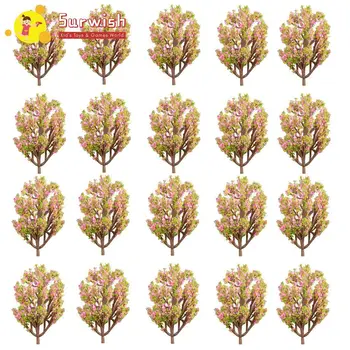 

Surwish 20pcs 9.7cm Ho 1:85 Scale Large Size Crape Myrtle Tree Model Railroad Architecture Diorama Tree For Scenery Landscape