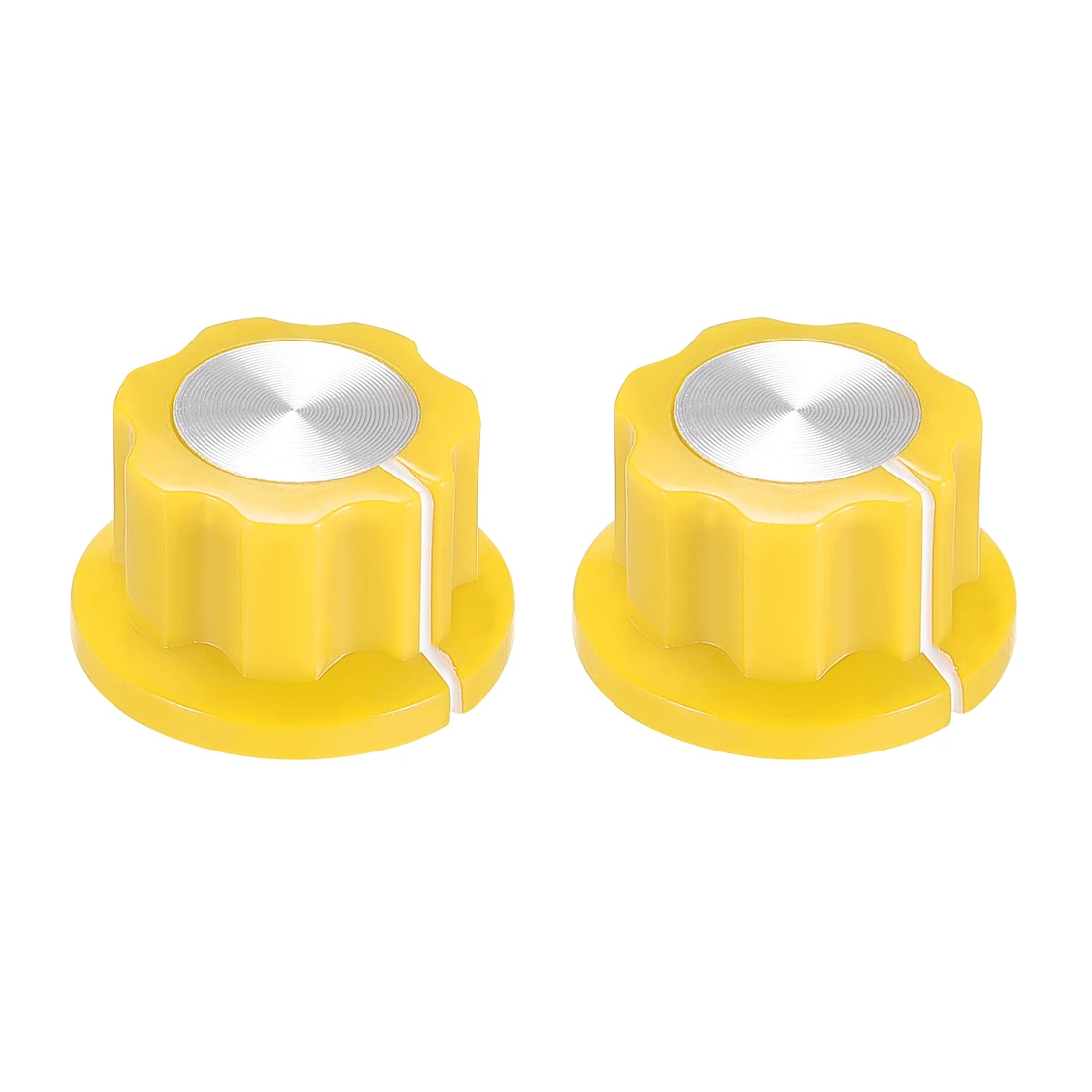 

uxcell 2pcs 6.4mm Shaft Hole Potentiometer Volume Control Rotary Knobs Effect Pedal Knobs Yellow