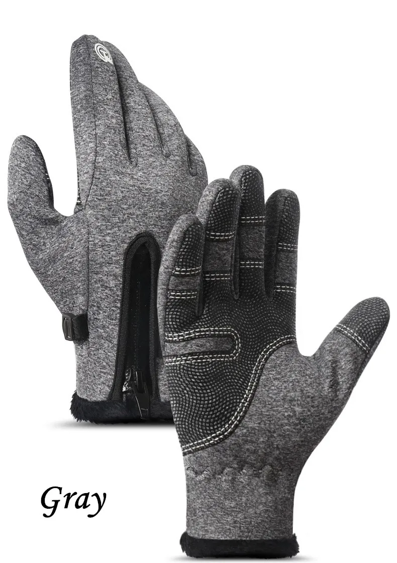 INDJXND, зимние вязаные шерстяные перчатки с сенсорным экраном, мужские теплые плюшевые перчатки с подкладкой, спортивные перчатки для велоспорта, варежки, женские перчатки