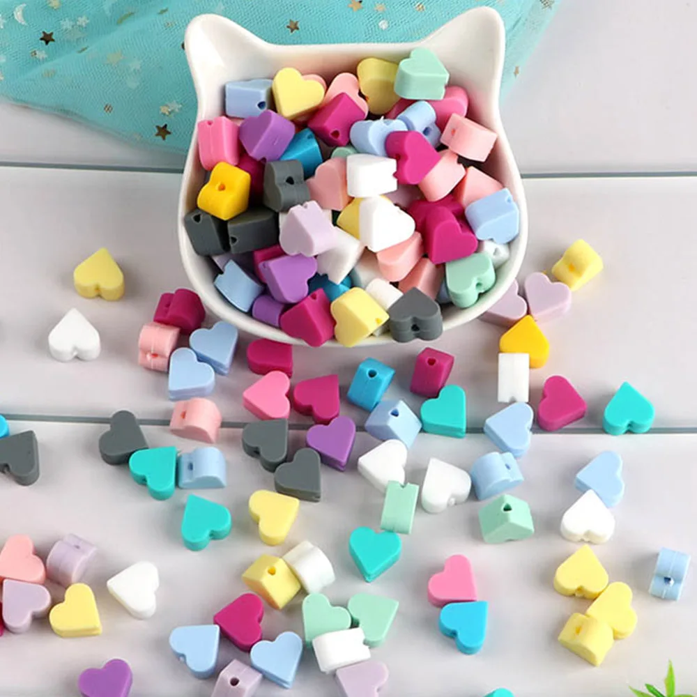Buy Mini Heart Beads, Silicone Beads
