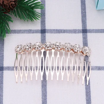 

1PC Hair Comb Rhinestone Headdress Alloy Insert Comb Bridal Hair Accessories Hair Decoration