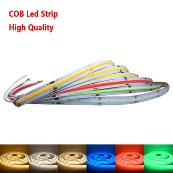 

COB Led Strip Lights 12V 24V SMD 2835 1500Leds 1760Leds 5M Not Waterproof 12V 24V COB Led Tape Strip Light For Room Bedroom