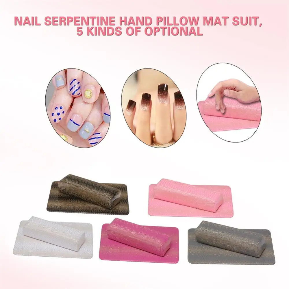

Snake Pattern Nail Art Pillow set Soft PU leather hand pillow + hand pad Manicure Care Treatment hand Rest Salon Equipment tool
