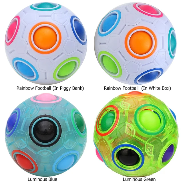 Creative Spherical Ball Rainbow Football Anti Stress Puzzles Toy Gift Puzzle Baby Early Educational Toy 4