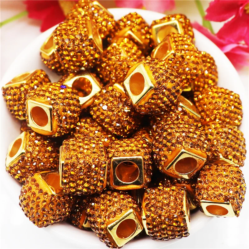 20Pcs New Assorted Color Luxury Rhinestone Large Hole Spacer Fit Pandora Charms Bracelet Hair Beads for Women DIY Jewelry Making 20Pcs New Assorted Color Luxury Rhinestone Large Hole Spacer Fit Pandora Charms Bracelet Hair Beads for Women DIY Jewelry Making