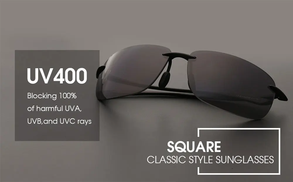 JIM Ultralight Sport Sunglasses for Men Women TR90 Rimless Frame for Running Fishing Cycling Driving_voghion.com