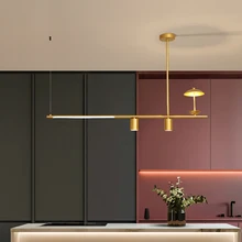 Candelabro LED Simple para restaurante, iluminación nórdica moderna para oficina, luz de lujo para Bar, cafetería, 110V, 220V