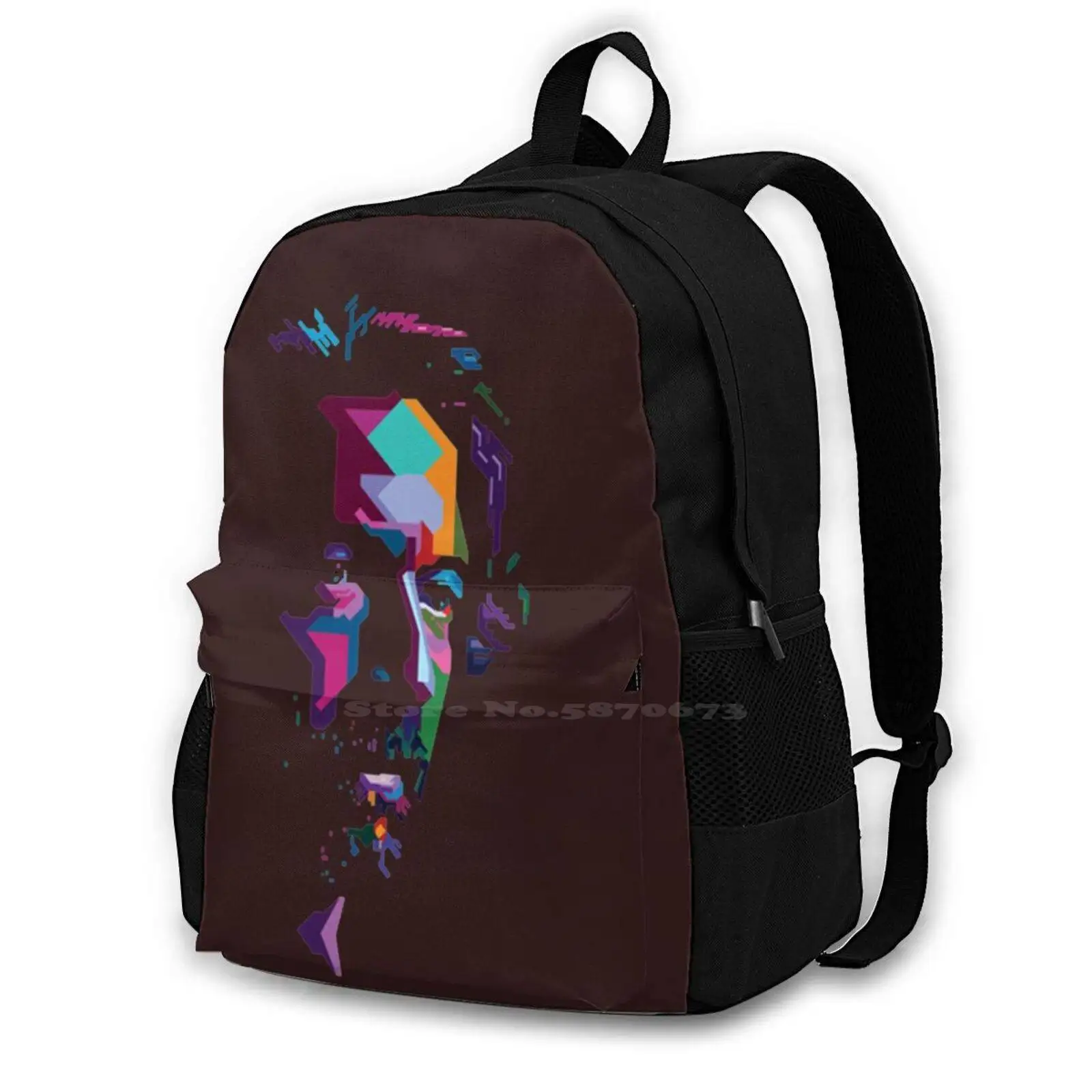 

Красочный портрет путешествия ноутбук Bagpack модные сумки Эрик крем тур