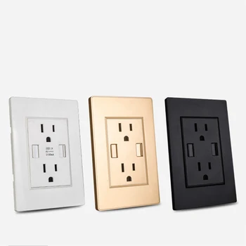 

Dual USB Wall Outlet Charger Port Socket High Speed with 15A Electrical Receptacles OCT998