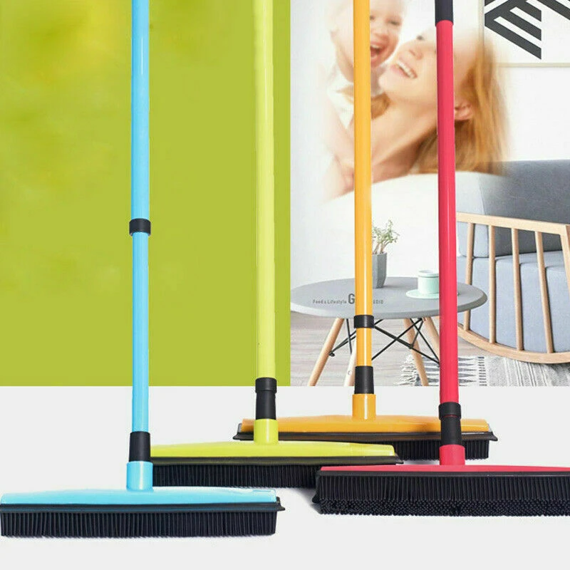 

Multifunctional Rubber Broom Pet Hair Lint Removal Device Telescopic Bristles Magic Hair Clean Sweeper Pet Hair Removal Brushes