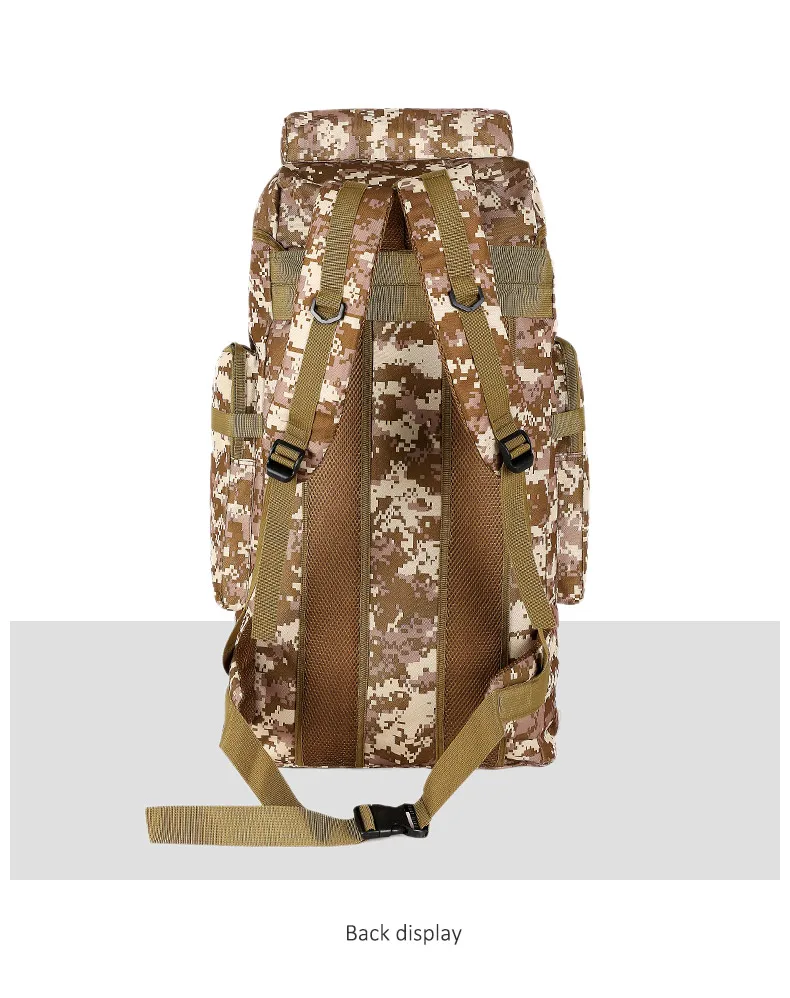 Men's 75L Sports Military Backpack Outdoor Waterproof Tourist Tactical Hiking Bag Camouflage Large Capacity Army Travel Rucksack