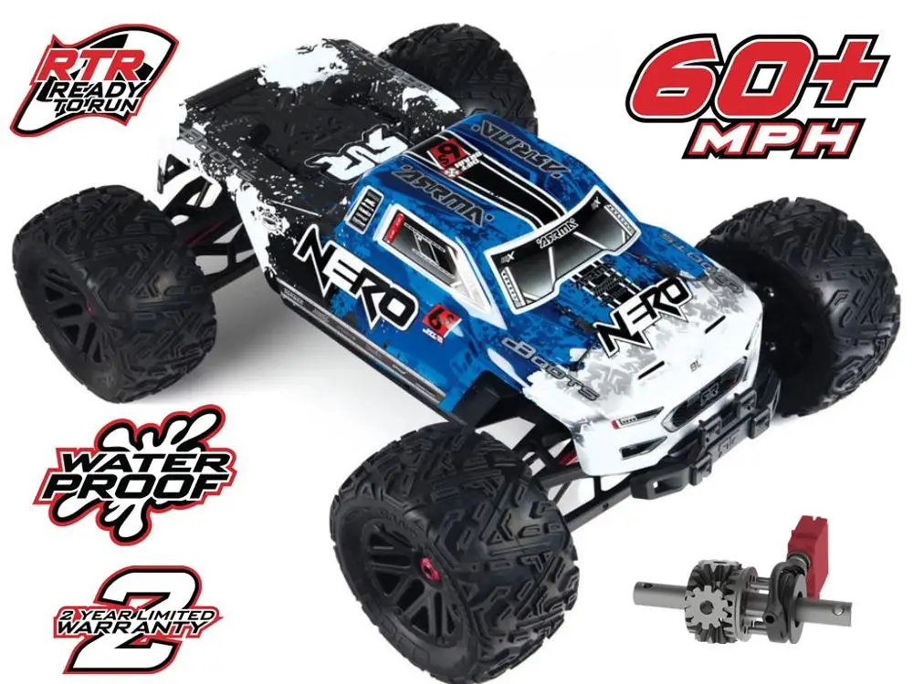 ARRMA Nero AR106011 6S BLX бесщеточный 1/8 4WD MT водонепроницаемый blx RTR весы 150A ESC 4wd 3