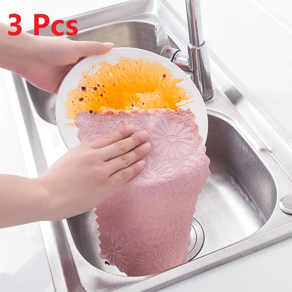 

Household Cleaning Cloth Rag Super Absorbent For Cars Microfiber Kitchen Towel Dishcloths Washing Cleaning Rags For Dish Washing