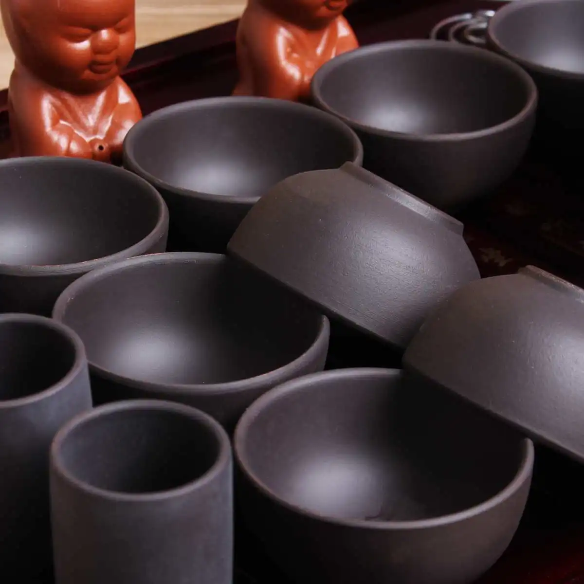 Chinese Porcelain Kung Fu Tea Set Wooden Tea Tray Tea Pet Teapot Tools Home Kitchen Teahouse Teawar - 4000316451112