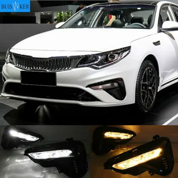 

1pair For Kia K5 Optima 2019 2020 LED DRL Daytime Running Light Daylight Signal fog lamp Styling Auto Drive lights