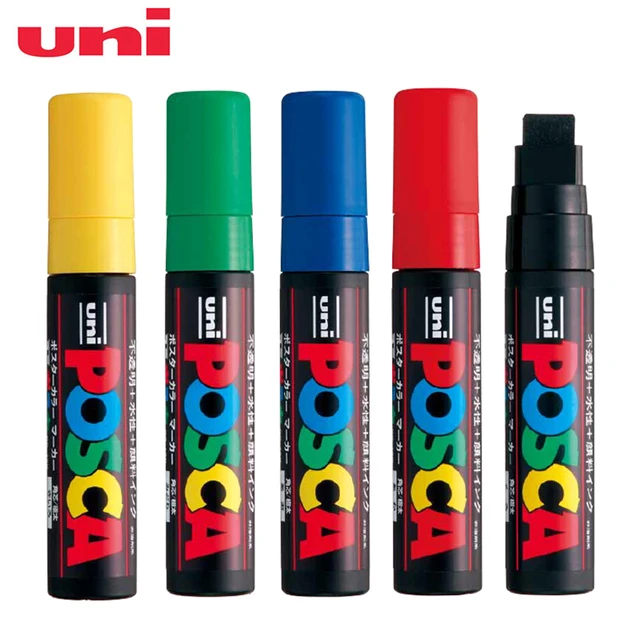 Uni POSCA JAPAN Drawing Pen Pens Marker 1 of 7 colors Thick type 15mm