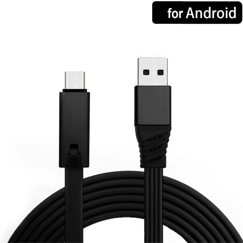 4A быстрое зарядное устройство кабель, пригодный для ремонта, usb-кабель для синхронизации данных, шнур для зарядки 1,5 м, переработка, адаптер для зарядки, шнур для Android - Цвет: Black